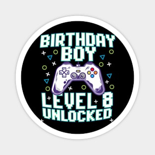 8th Birthday  Video Gamer Gaming 8 Years Old Bday Magnet